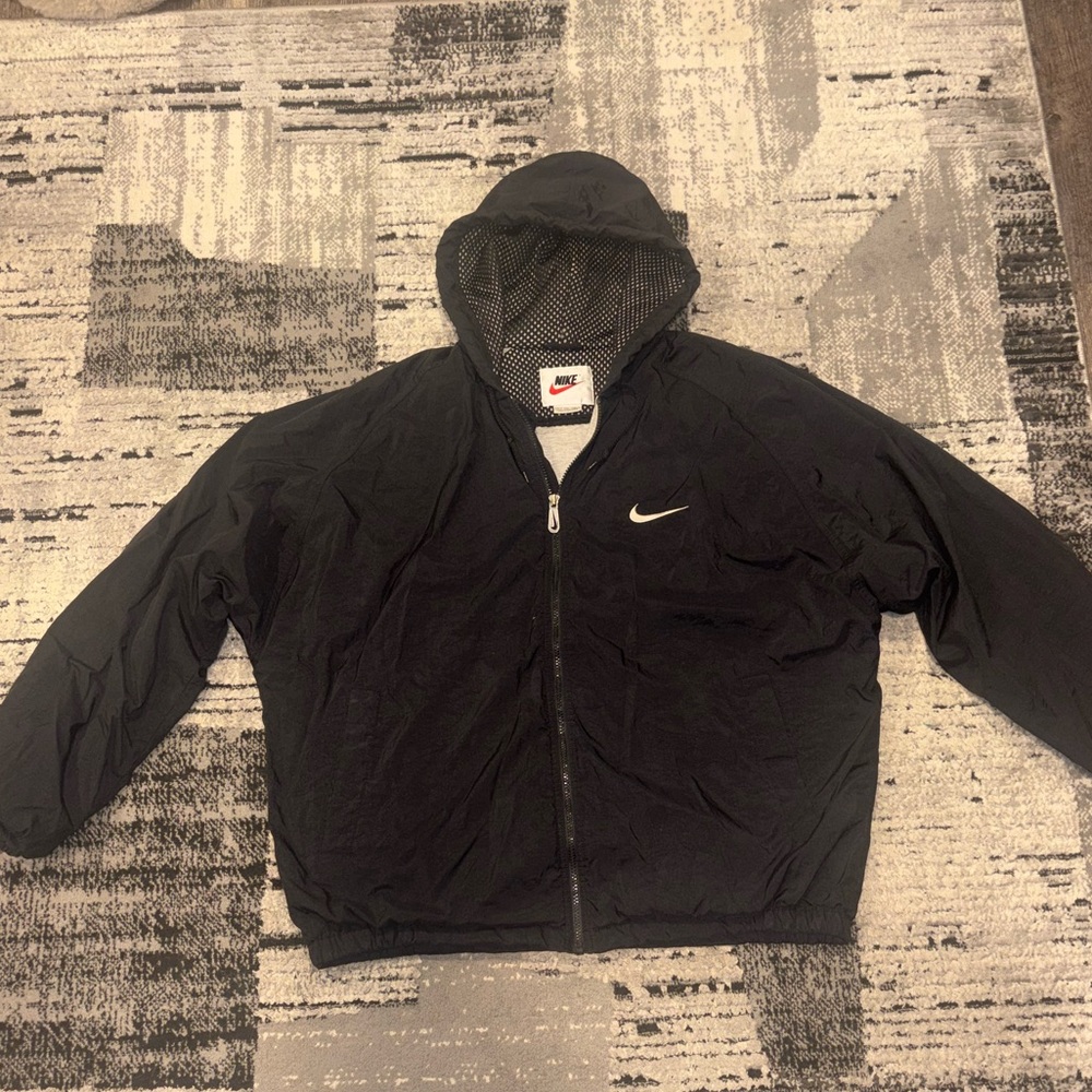 Vintage 90s Nike "Big Swoosh" Hooded Windbreaker Jacket